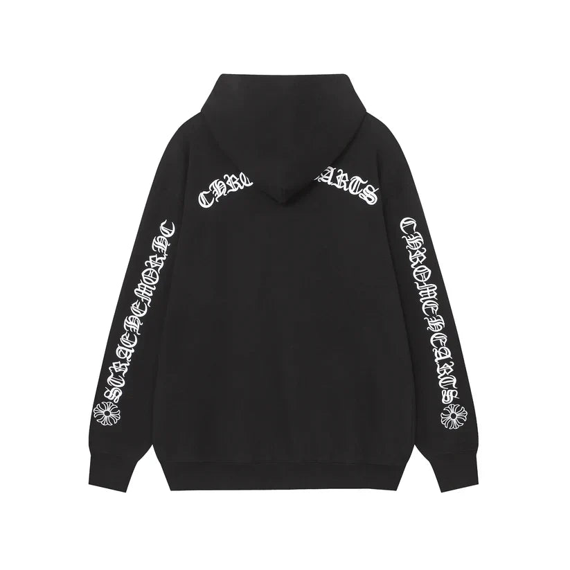 Chrome Hearts Script Logo Classic Zip Up Hoodie 9811