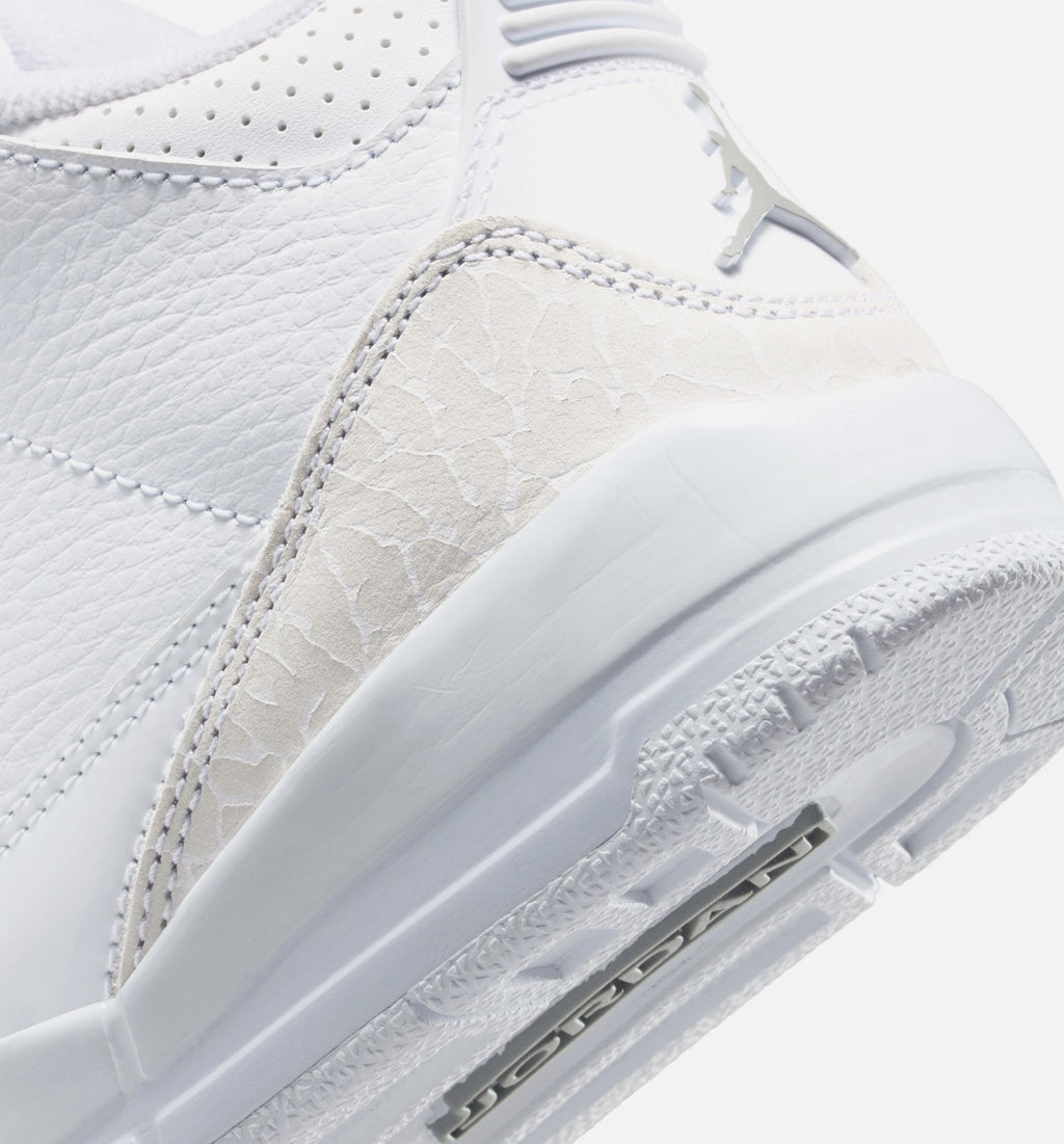 Air Jordan 3 Retro White and Silver | Preschool Lifestyle Shoe | White/Metallic Silver
