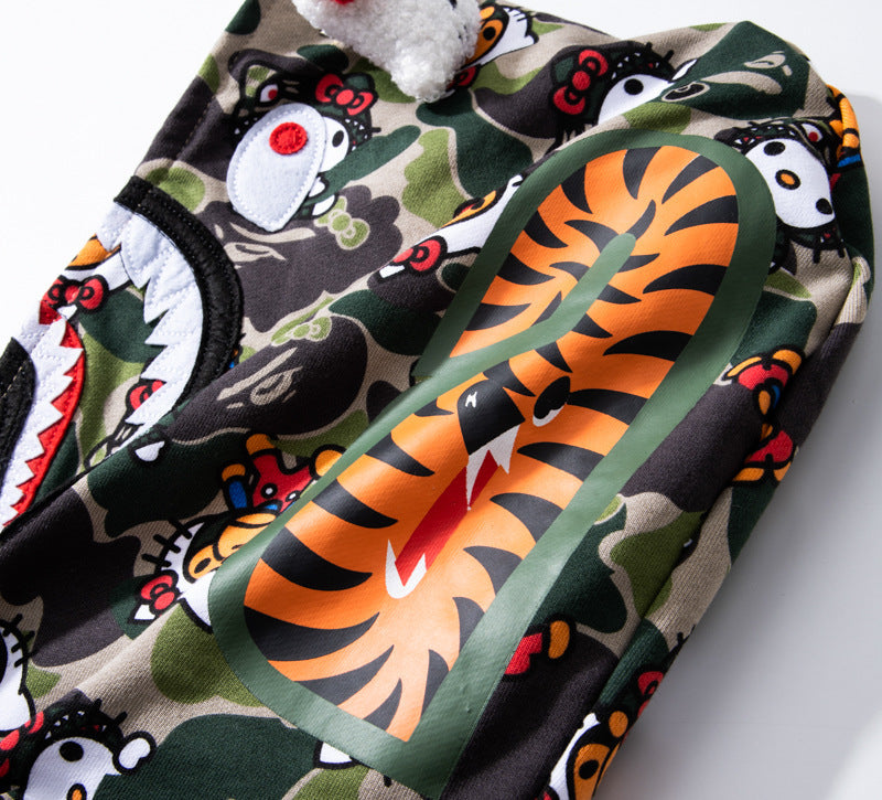 BAPE Hello Kitty Camo Hoodie - Green & Pink