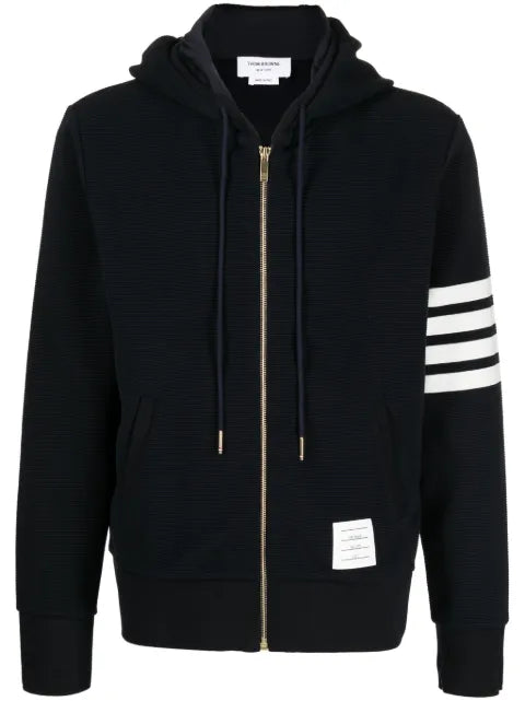 Thom Browne 4-Bar zip-up hoodie