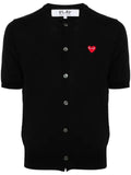 Comme Des Garçons Play logo-patch short-sleeve cardigan