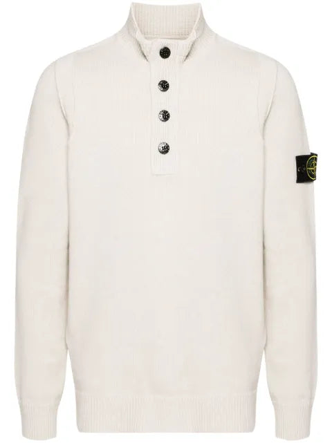 Stone Island Compass-badge wool blend jumper