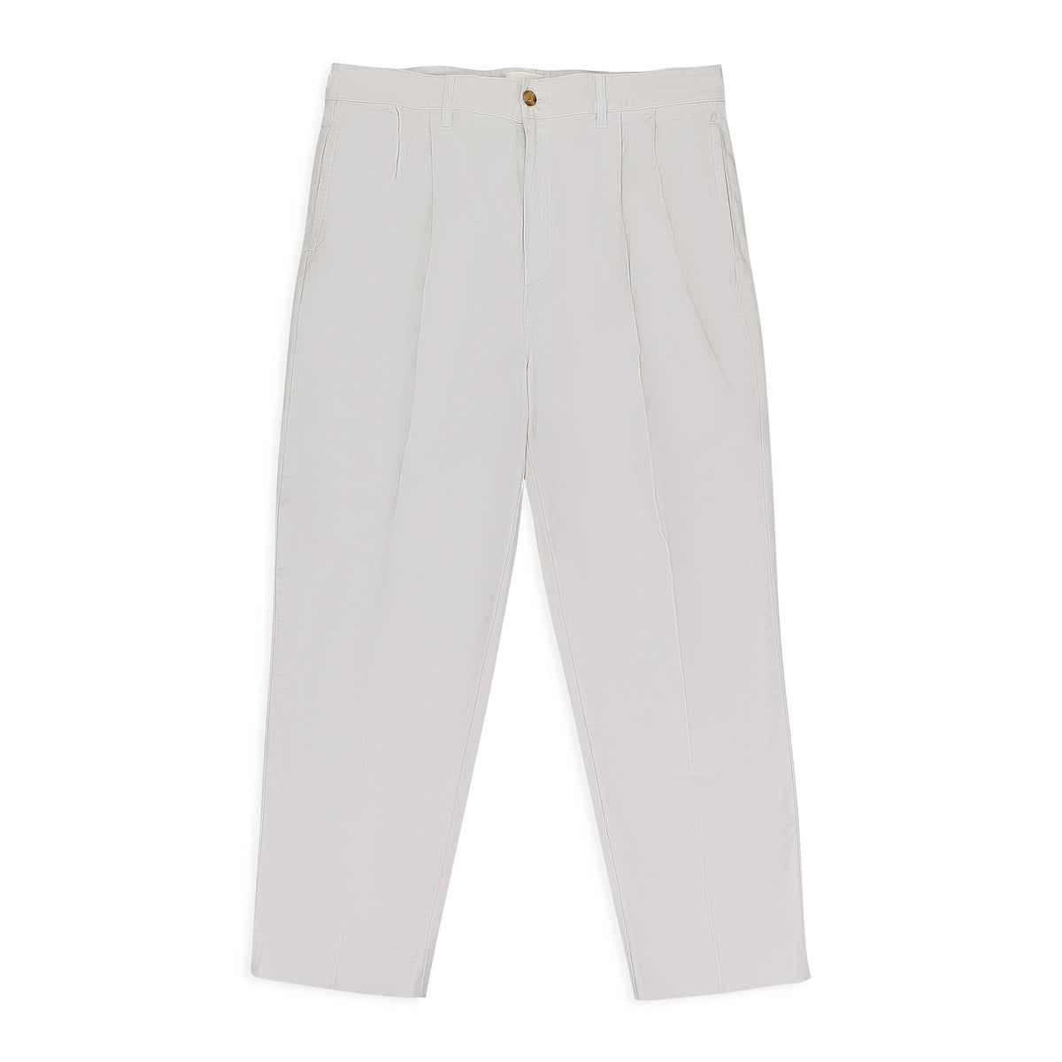 OFF-WHITE DOUBLE PLEATED TROUSERS