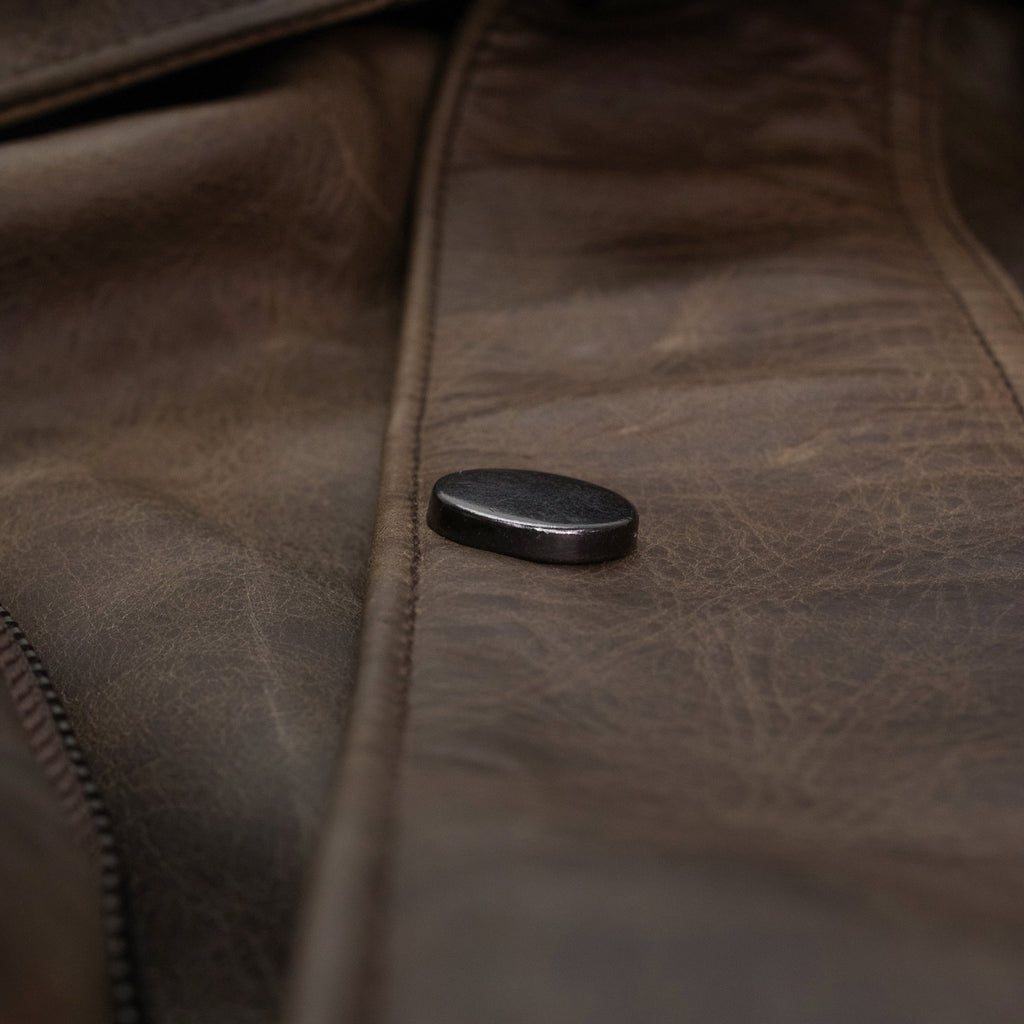 GREEN CLASSIC LEATHER JACKET