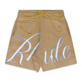 IVORY SCRIPT LOGO KNIT SHORTS