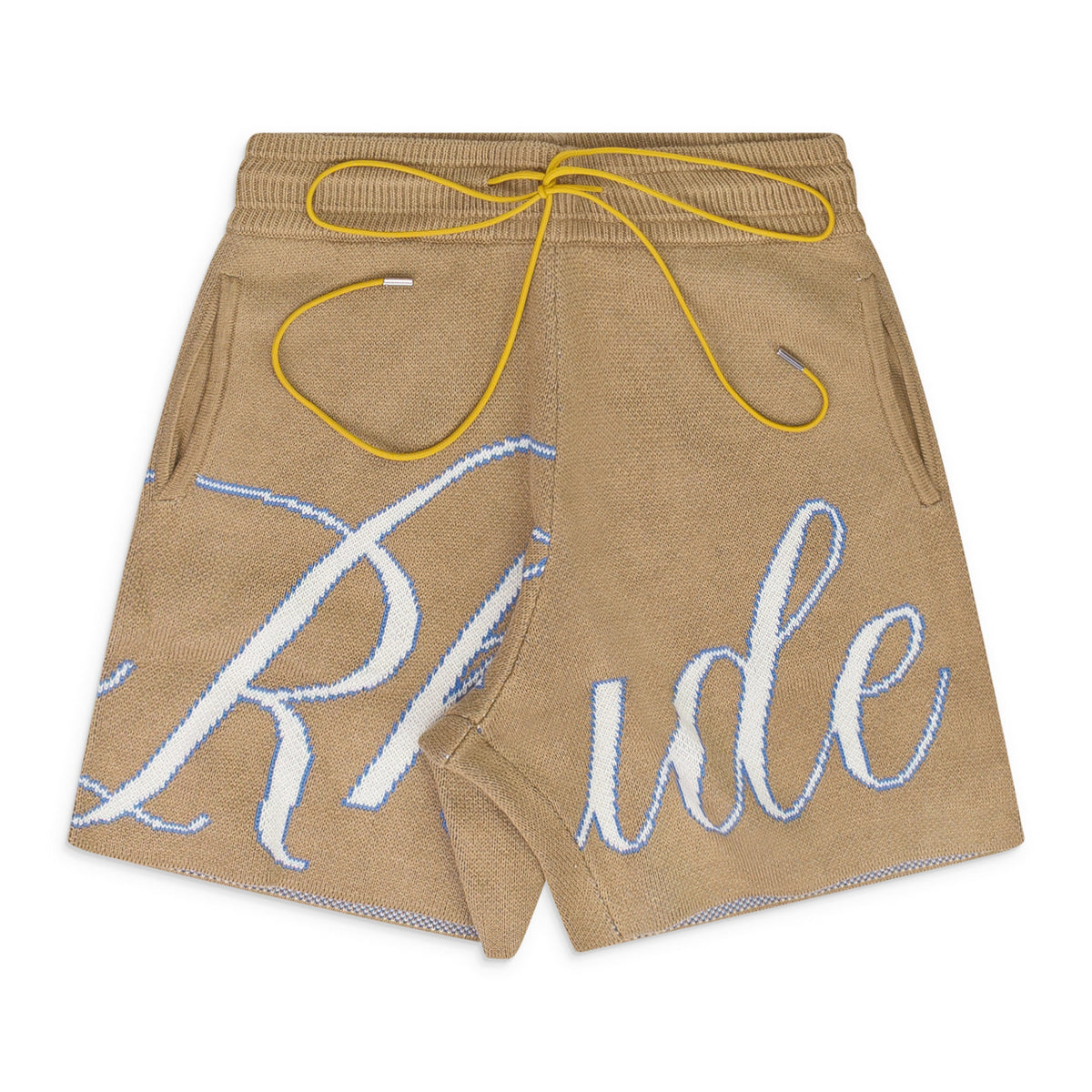 IVORY SCRIPT LOGO KNIT SHORTS