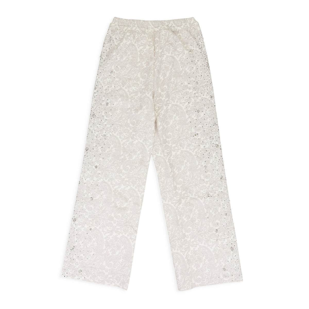 WHITE CASHEW BLOSSOM PEARL SWEATPANTS