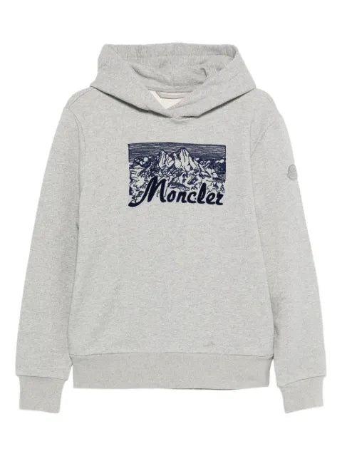 Moncler mountain-print hoodie