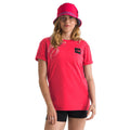 Camiseta Box Hdome Ss Tee para mujer color fucsia