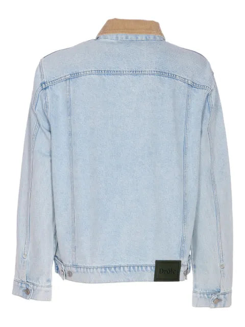 Drôle De Monsieur corduroy-collar denim jacket