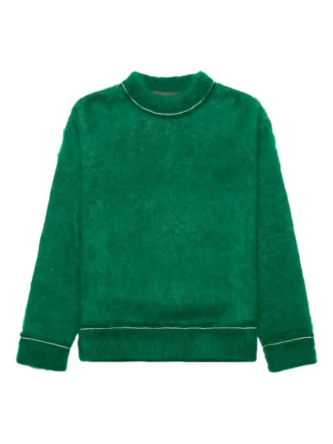sacai mohair knitted sweater