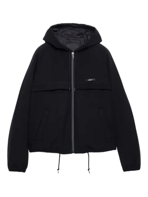 Prada hooded raglan-sleeve jacket