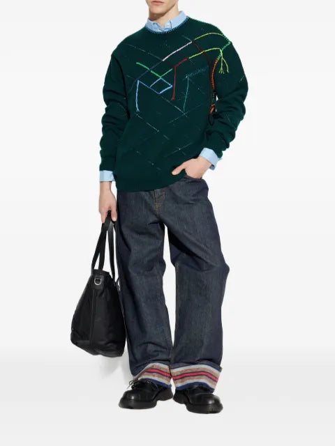 LOEWE multicolour intarsia sweater