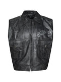 EARTHLING VIP gun-print leather vest