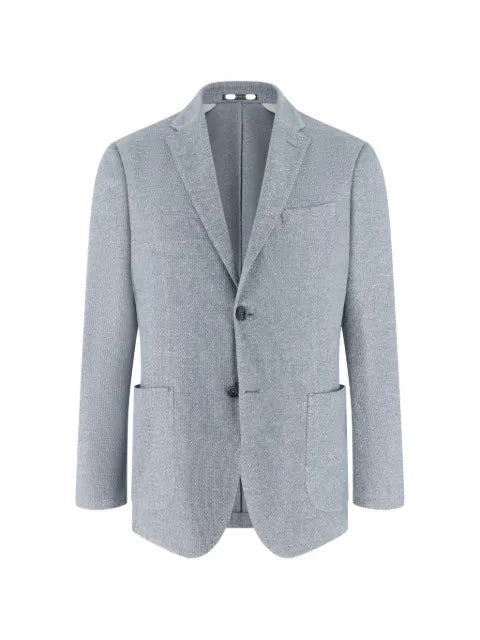 Boggi Milano B jersey micro textured jacket in a linen and cotton blend