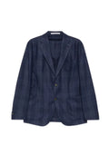 Eleventy check-pattern single-breasted jacket
