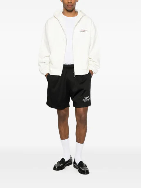 COLE BUXTON logo-print zip-up hoodie