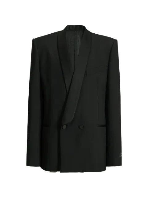 Balmain 2-button jacket in wool and satin