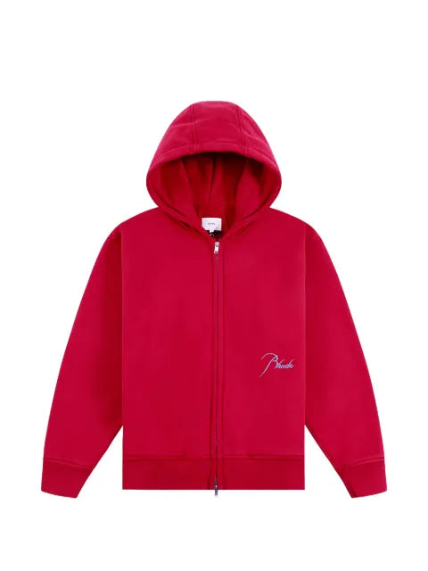 RHUDE Classique 2 logo-embroidered full-zip hoodie