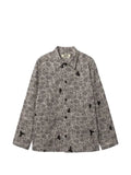 Woodbird Blade Rip distressed floral-print shirt jacket