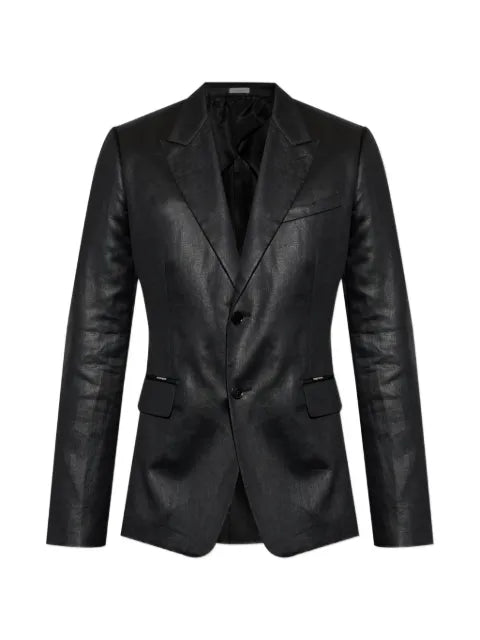 Alexander McQueen linen double-vent blazer