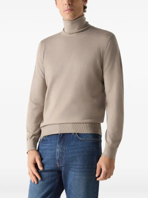 Zegna light taupe mélange Cashseta turtleneck