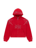 SP5DER rhinestone-embellishment hoodie
