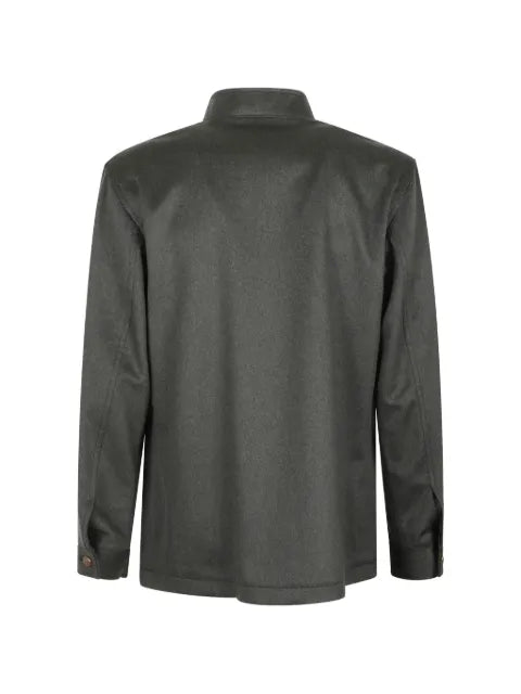 Tagliatore mandarin-collar patch-pocket jacket
