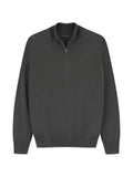 Boggi Milano quarter-zip jumper in extrafine merino wool