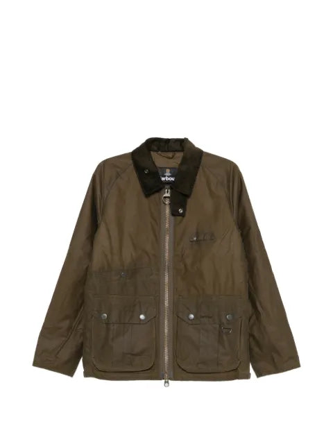 Barbour corduroy-collar zip-fastening jacket