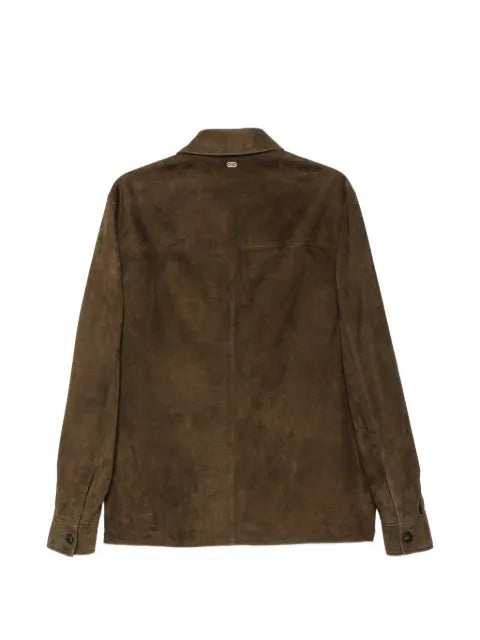 Agnona suede panelled jacket