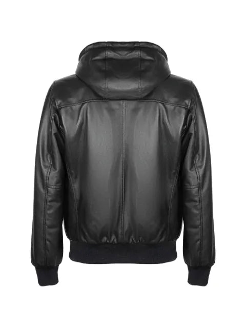 VOLFAGLI Kant hooded leather jacket