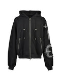 THUG CLUB leather-panelled New Rock hoodie