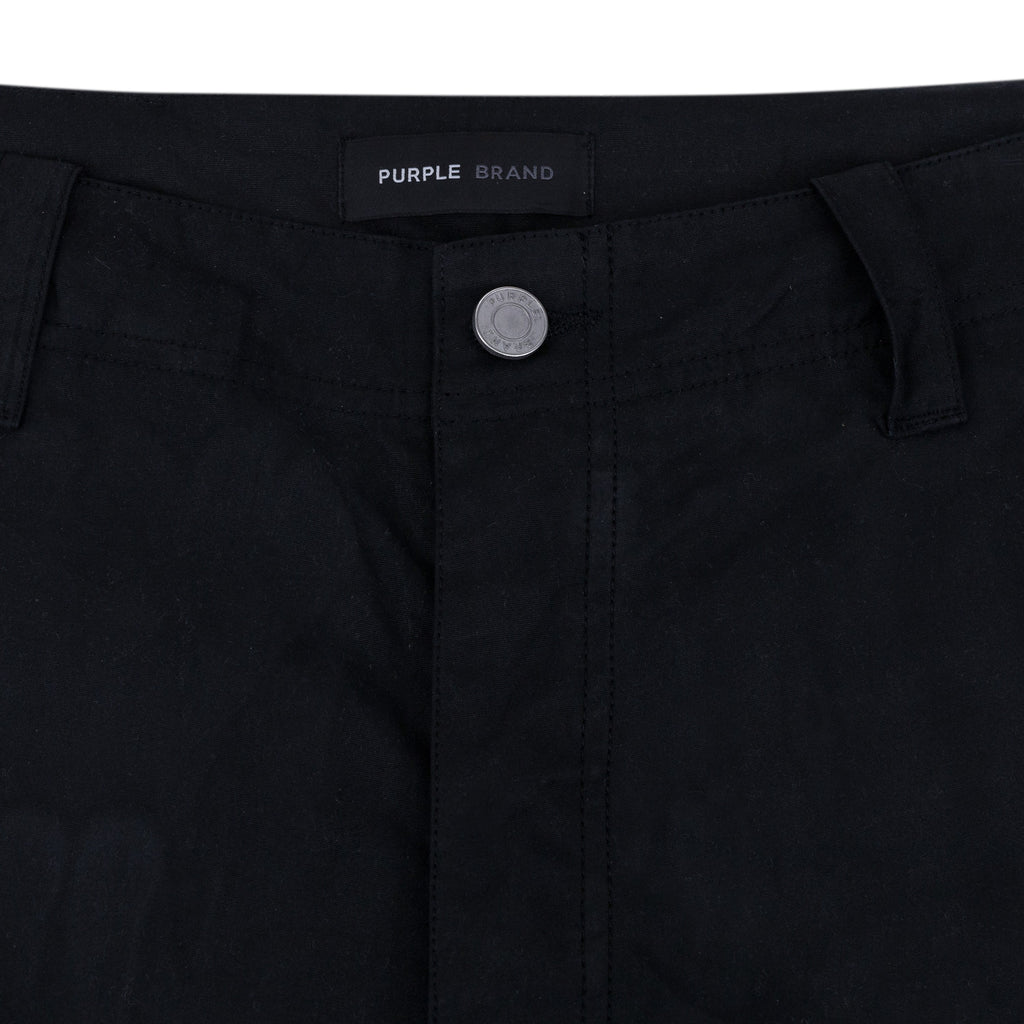 Black Woven Cargo Pants