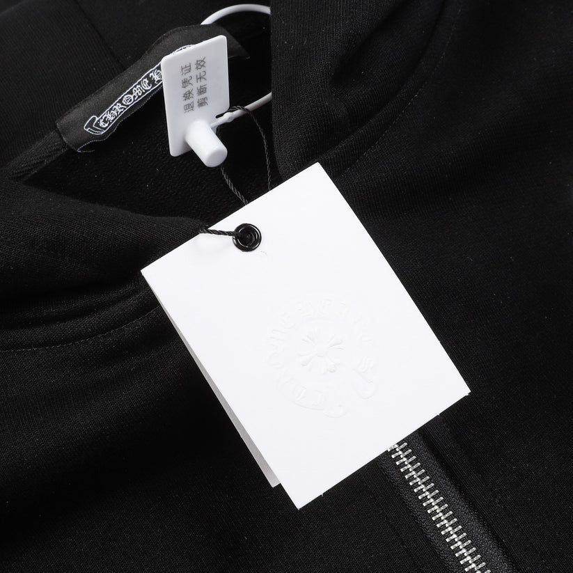 Chrome Hearts Script Logo Classic Zip Up Hoodie 9811