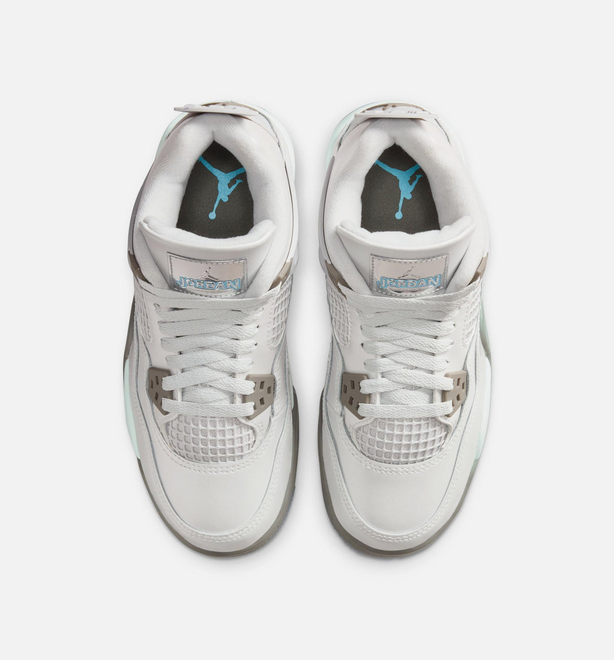 Air Jordan 4 Retro Blue Chill Grade School Shoes - Photon Dust Blue Chill White Blue Tint