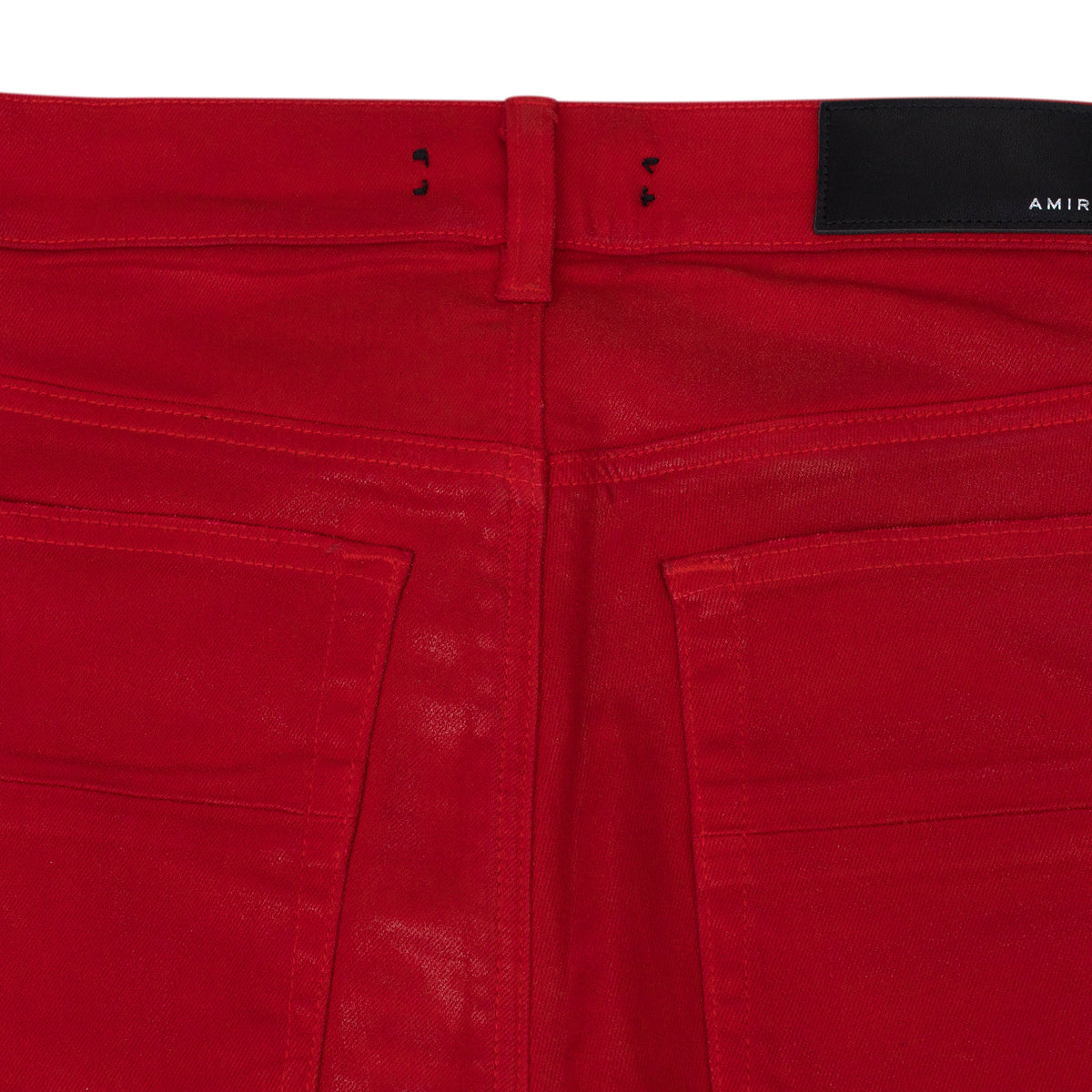 Red MX1 Waxed Skinny Jeans