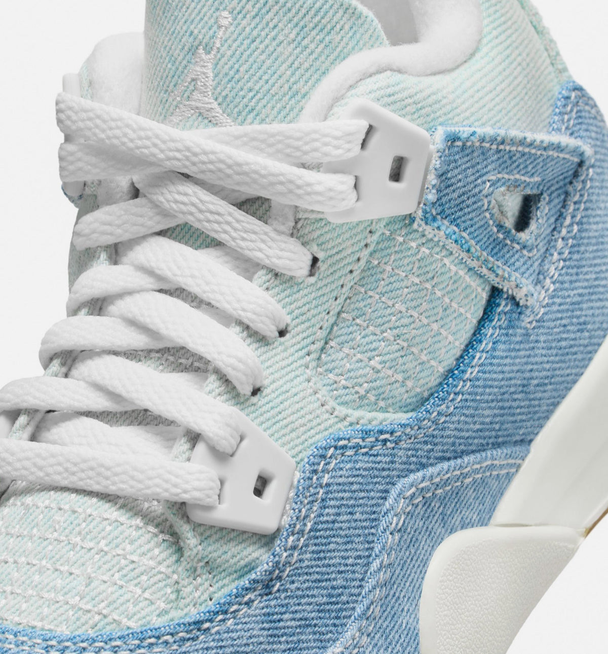 Air Jordan 4 Retro "Worn Blue" Little Kids' Shoe – Sail/Worn Blue/Metallic Gold