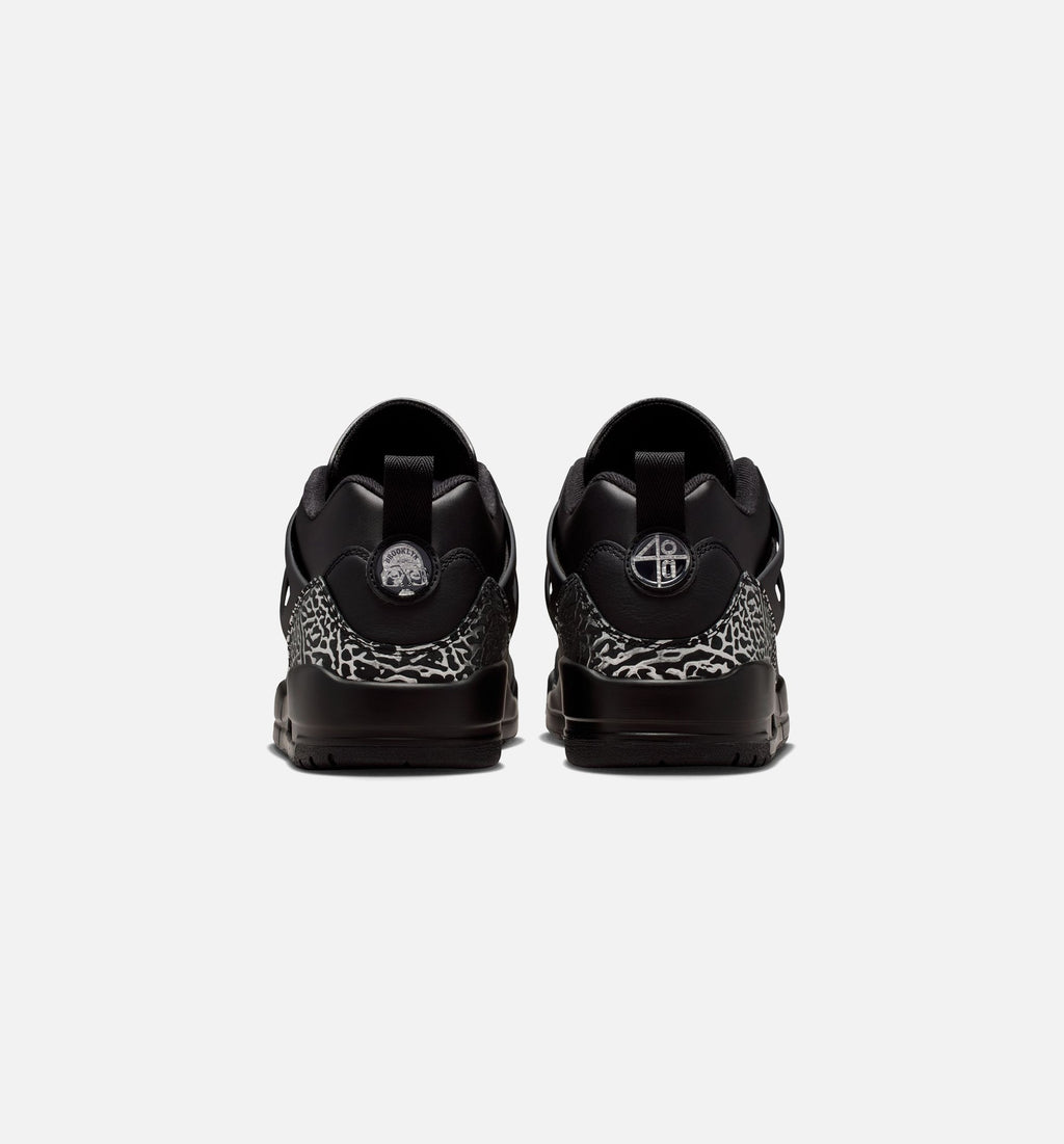 Spizike Low – Men's Basketball Shoe in Black/Black/Metallic Silver
