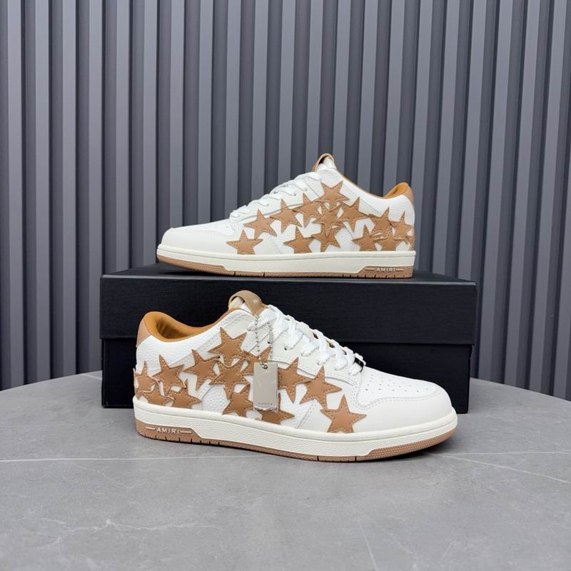 AMIRI Stars Court Low Sneaker – White/Tan