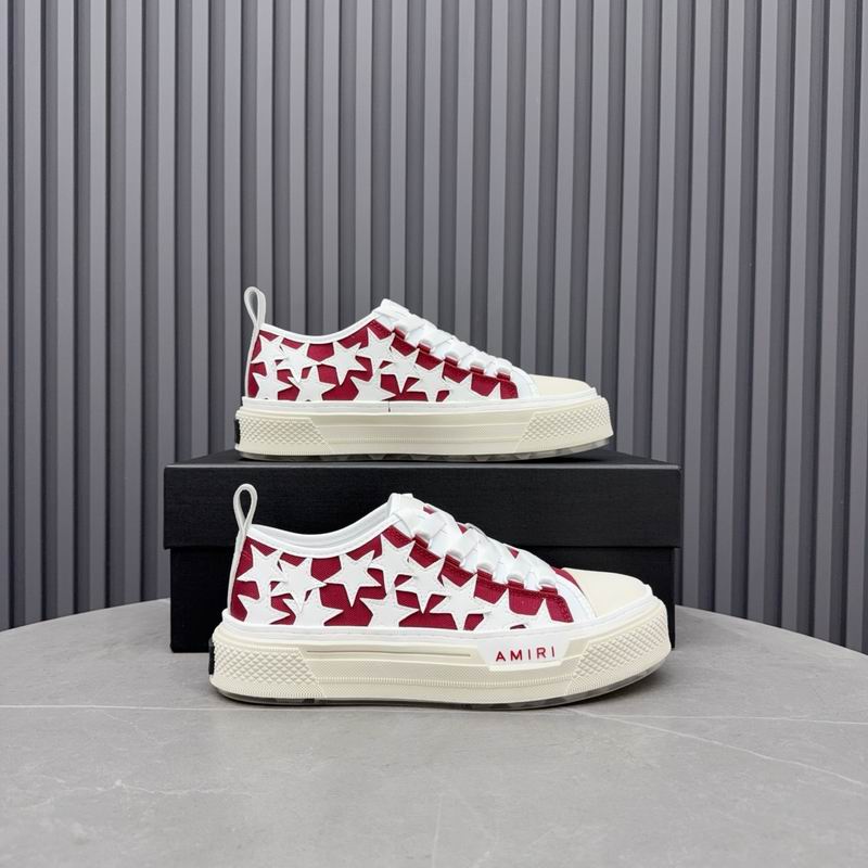 AMIRI Stars Court Low Sneaker – White/Red