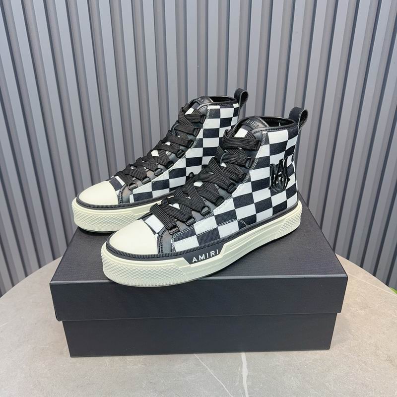AMIRI MA Quad Court Hi Sneaker – Black Checkerboard