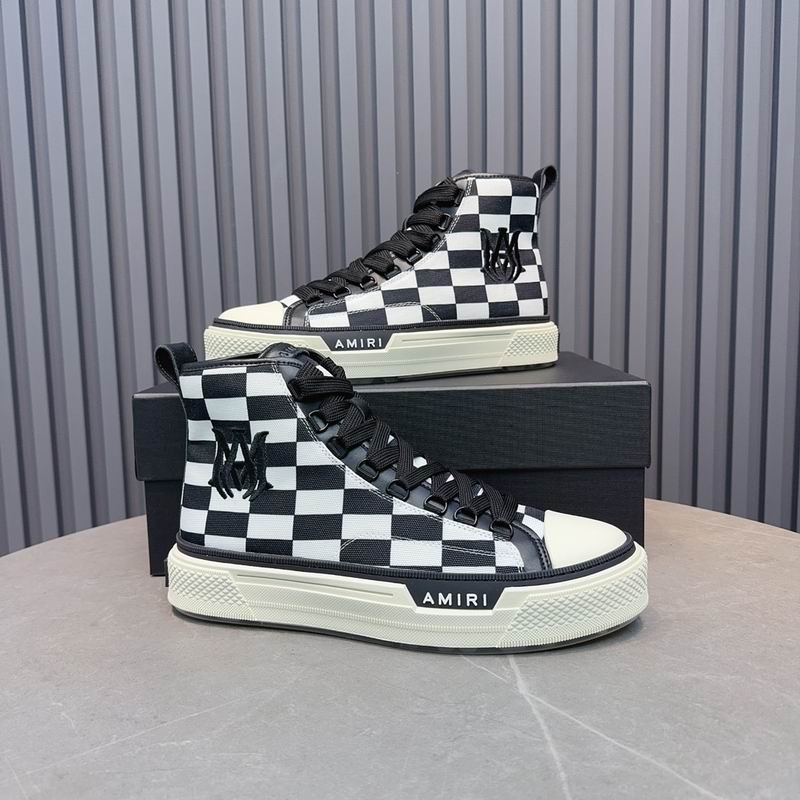 AMIRI MA Quad Court Hi Sneaker – Black Checkerboard