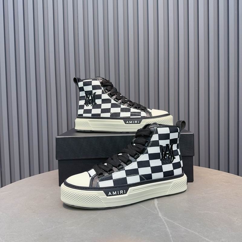 AMIRI MA Quad Court Hi Sneaker – Black Checkerboard