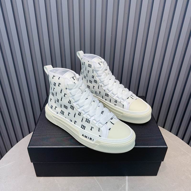 AMIRI MA Quad Court Hi Sneaker – White Gothic Lettering