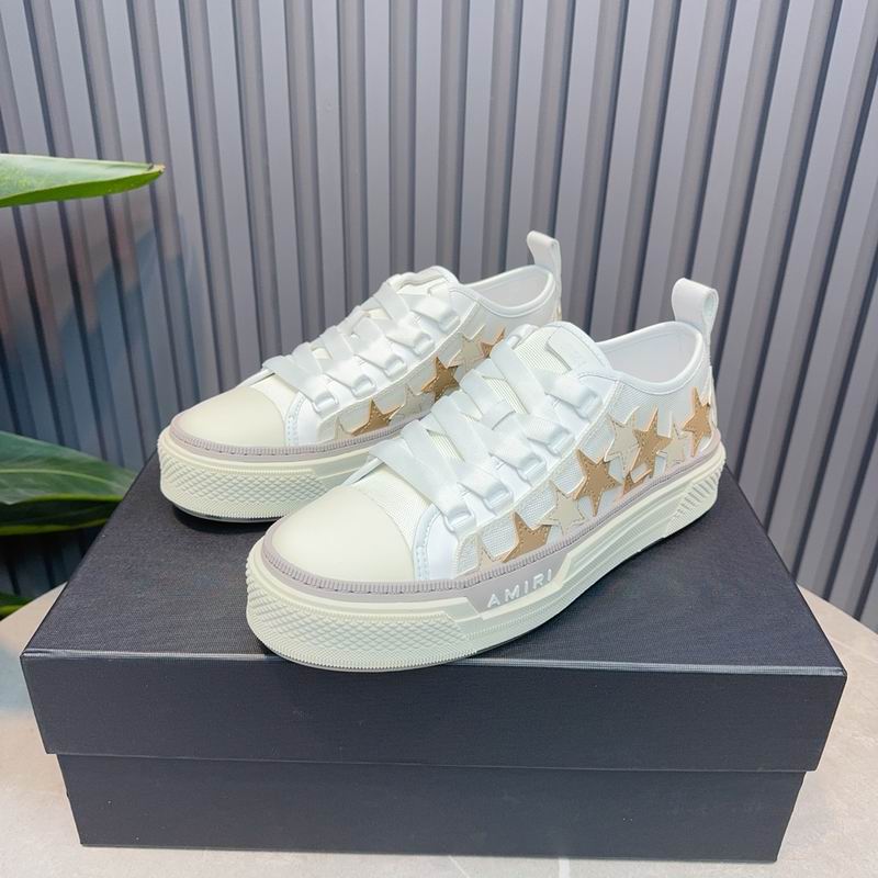 AMIRI Stars Court Low Sneaker – White/Gold