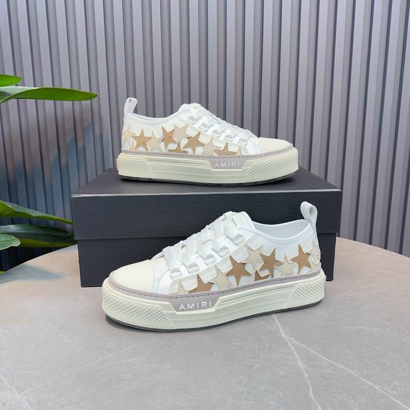 AMIRI Stars Court Low Sneaker – White/Gold