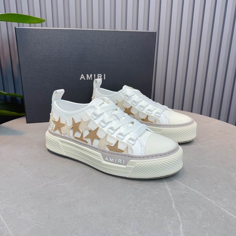 AMIRI Stars Court Low Sneaker – White/Gold