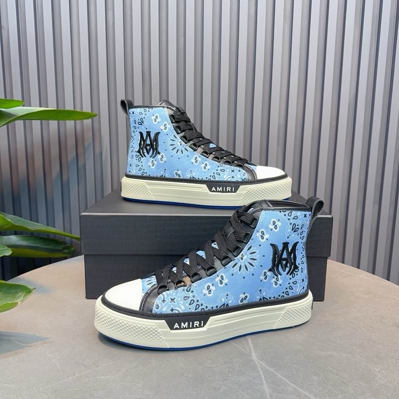 AMIRI MA Quad Court Hi Sneaker – Sky Blue Bandana