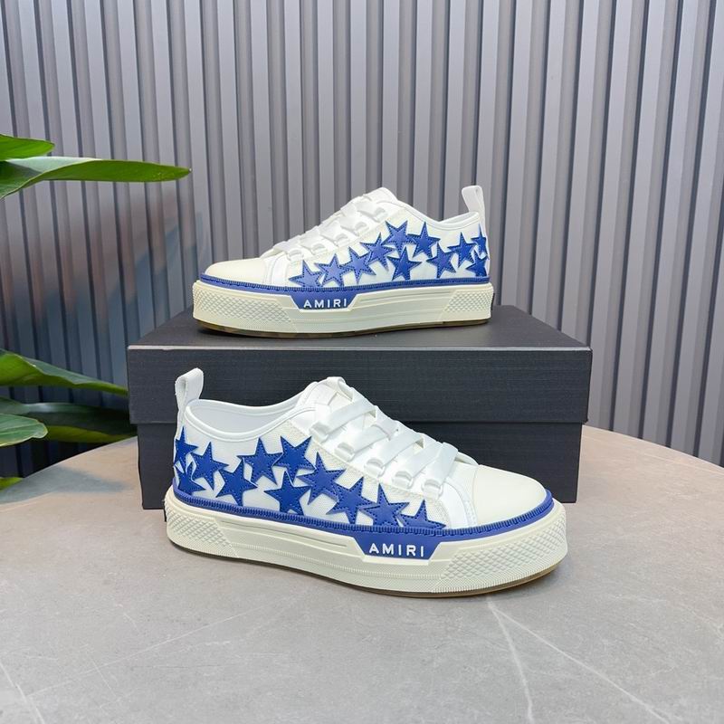 AMIRI Stars Court Low Sneaker – White/Royal Blue